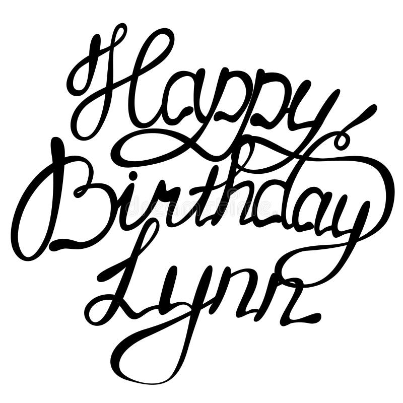 Lettrage De Nom De Lynn De Joyeux Anniversaire Illustration De Vecteur Illustration Du Conception Anglais Lettrage De Nom De Lynn De Joyeux Anniversaire Illustration De Vecteur Illustration Du Conception Anglais