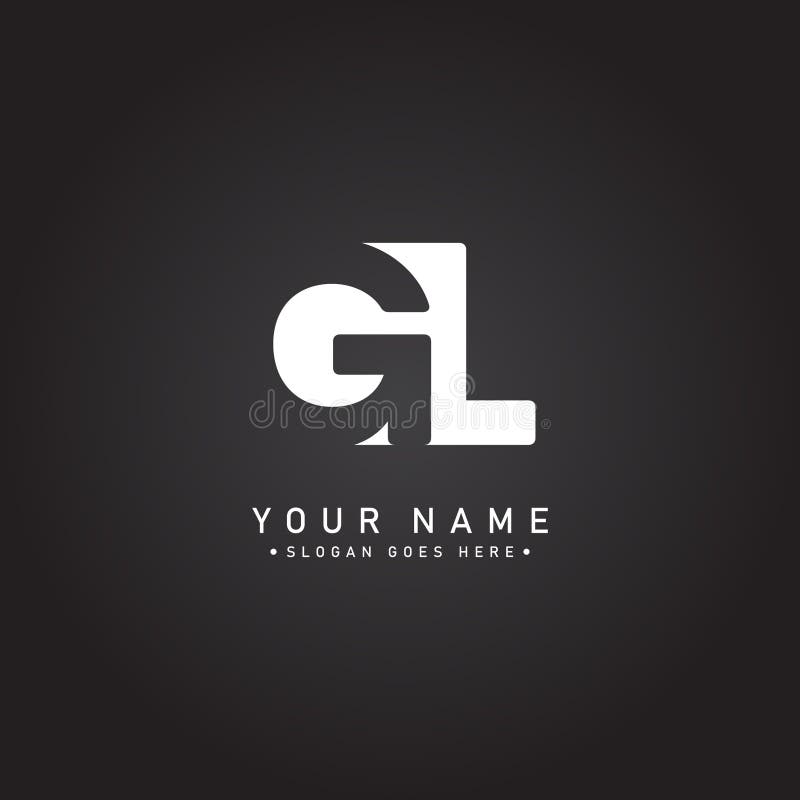 Logo Initial GL - Logo d'Entreprise Minimaliste illustration libre de droits