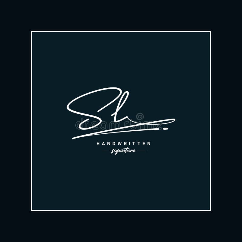 Logo Initial SL, Logo de Signature Manuscrite illustration libre de droits