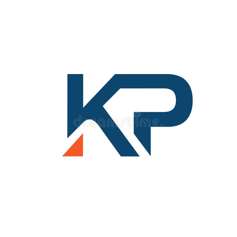 Vecteur de logo avec les initiales kp, pk illustration de vecteur