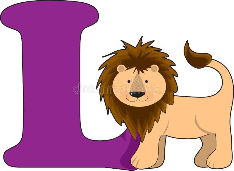 Lettre L avec un lion