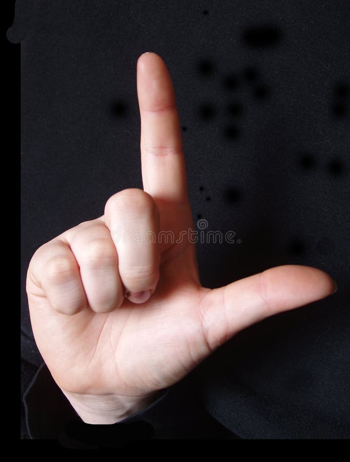 Lettre L en langage de signe