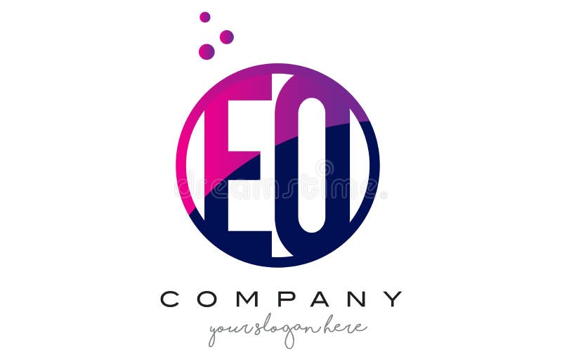 Lettre Logo Design de cercle d'EQ E Q avec Dots Bubbles pourpre illustration libre de droits Lettre Logo Design de cercle d'EQ E Q avec Dots Bubbles pourpre illustration libre de droits