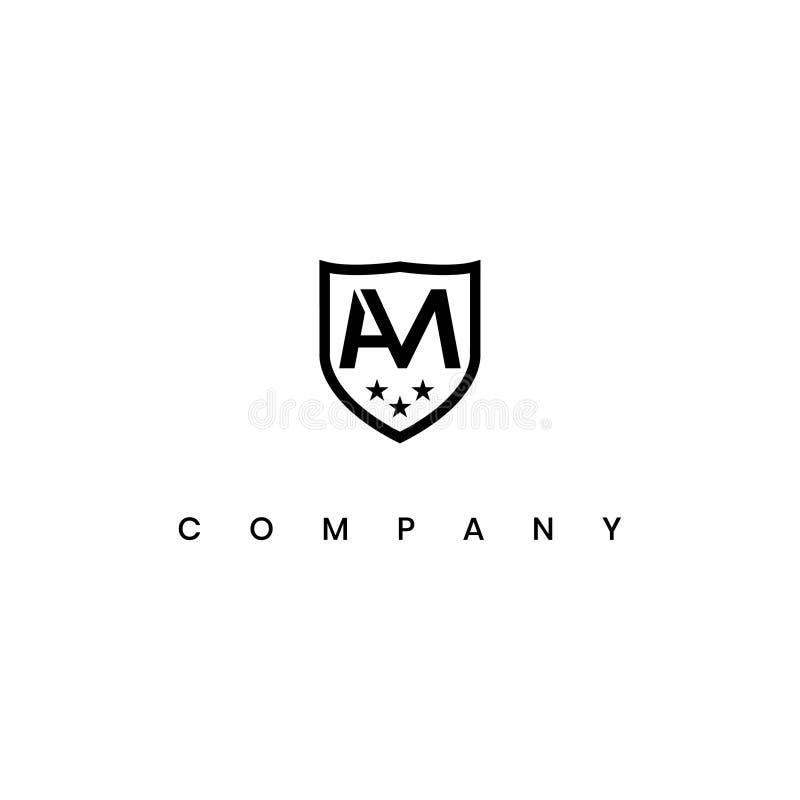 Lettre am luxe logo modèle élément créatif moderne monogramme logo lettre am. vectorielle simple conception initiale logo l