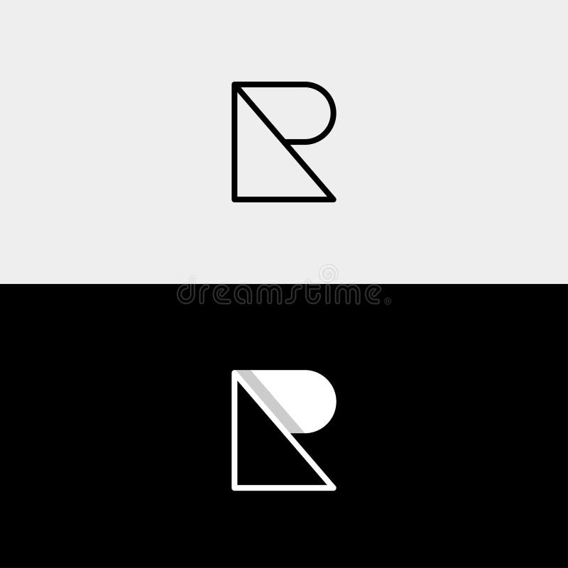 Lettre R P RP PR Logo Conception simple Vecteur