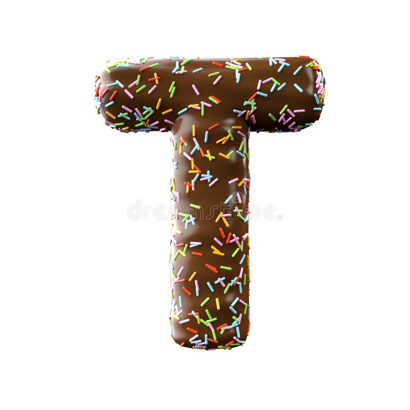 Lettre T de chocolat d'isolement sur le fond blanc illustration libre de droits Lettre T de chocolat d'isolement sur le fond blanc illustration libre de droits