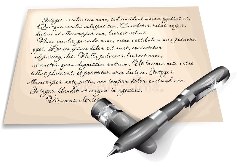 Lettre écrite illustration de vecteur. Illustration du écrite - 43106475