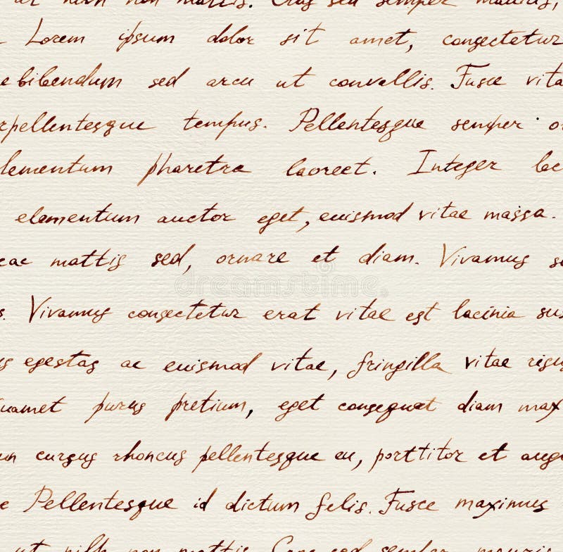 Lettre écrite Par Main - Lorem Ipsum Sans Couture Des Textes Répétition De La Configuration