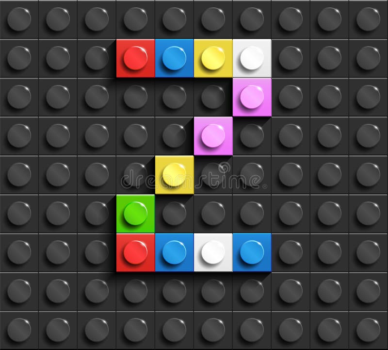 Lettres colorées Z d'alphabet des briques de lego de bâtiment sur le fond noir de brique de lego Fond de Lego lettres 3D illustration libre de droits Lettres colorées Z d'alphabet des briques de lego de bâtiment sur le fond noir de brique de lego Fond de Lego lettres 3D illustration libre de droits