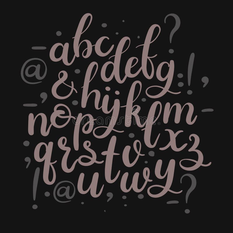 Lettres tirées par la main de brosse Police moderne de calligraphie Alphabet de lettrage de main illustration libre de droits Lettres tirées par la main de brosse Police moderne de calligraphie Alphabet de lettrage de main illustration libre de droits