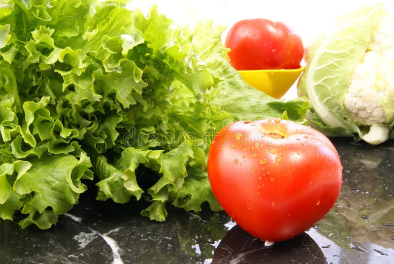 Lettuce and Tomato stock image. Image of tomato, lettuce 4063949
