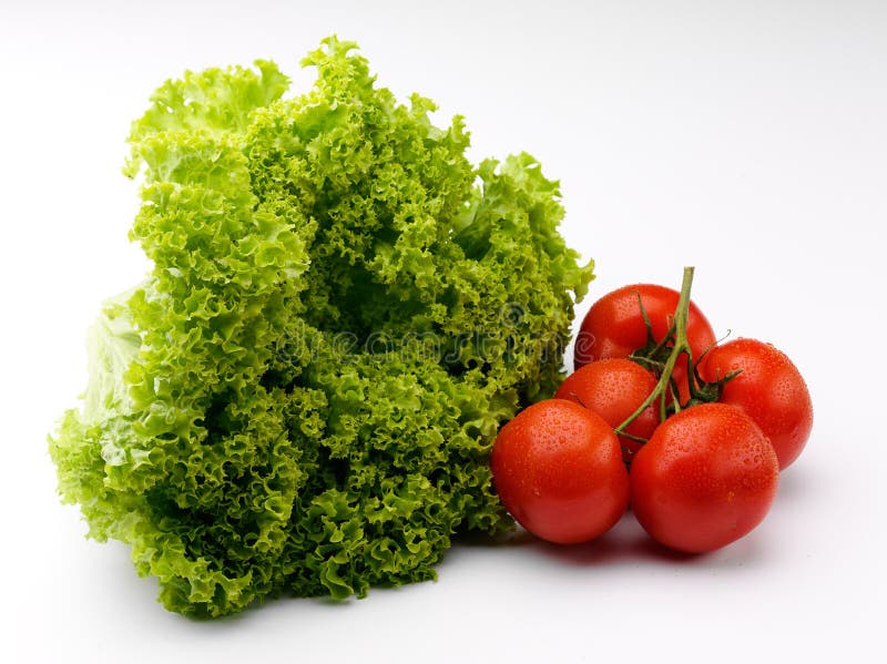 Lettuce and tomato stock image. Image of healthy, vegetarian 40676461