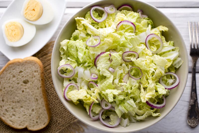 Lettuce. Vegetarian Food, Light Snacks. Stock Image Image of