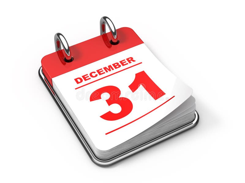 Letzter Tag des Jahres stock abbildung. Illustration von render 11786805