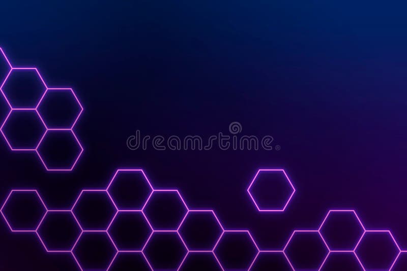 Leuchtend violett neon hexagonal gemusterten hintergrund stock abbildung
