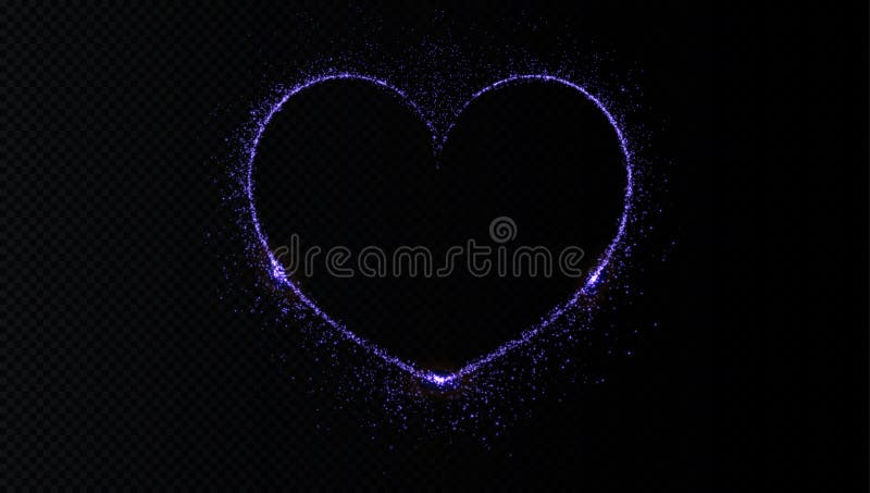 Leuchtende violette Neonflimmerkulisse an einer farbig geformten Ziegelwand, romantisch und retroartig, perfekt für Valentine lizenzfreie abbildung