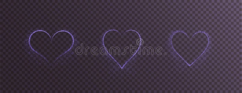 Leuchtende violette Neonflimmerkulisse an einer farbig geformten Ziegelwand, romantisch und retroartig, perfekt für Valentine vektor abbildung
