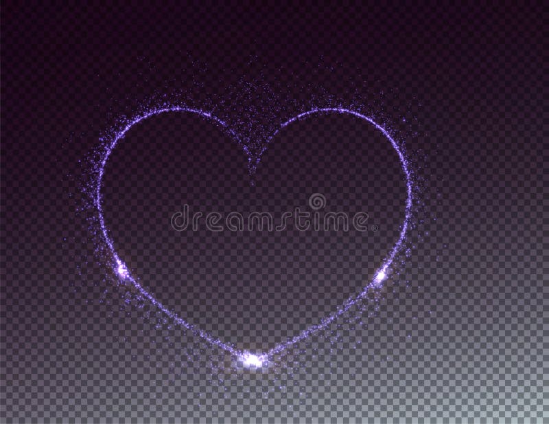 Leuchtende violette Neonflimmerkulisse an einer farbig geformten Ziegelwand, romantisch und retroartig, perfekt für Valentine stock abbildung
