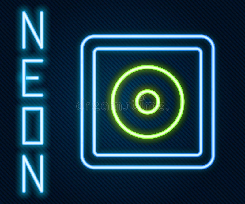 Leuchtendes Neon Line Billard Kreide Symbol isoliert auf schwarzem Hintergrund. Kreideblock für Billard. farbige Kontur stock abbildung