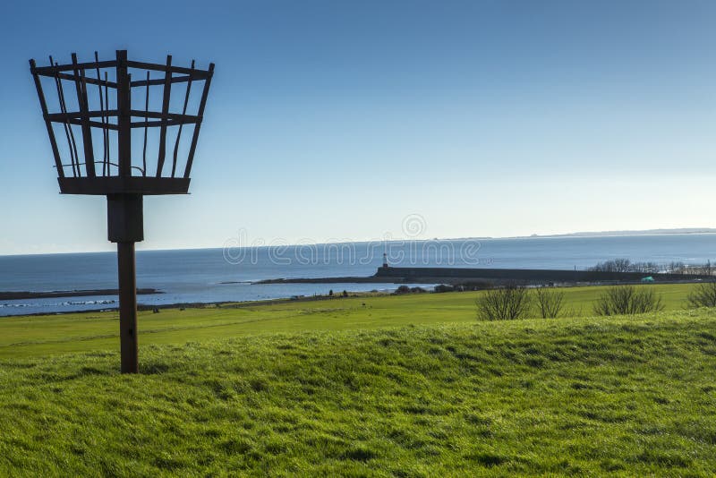 Leuchtfeuer auf den Stadtverstärkungen am berwick nach Tweed stockfoto Leuchtfeuer auf den Stadtverstärkungen am berwick nach Tweed stockfoto