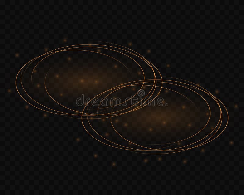 Leuchtringe mit Sequinen glitzern Staub. in Goldfarbe auf transparentem Hintergrund. einfach mit dem Objekt zu bedienen. Transparenz nur im Vektorformat