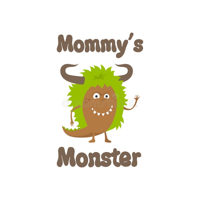 Leuk de drukontwerp van het Mommysmonster royalty-vrije illustratie Leuk de drukontwerp van het Mommysmonster royalty-vrije illustratie