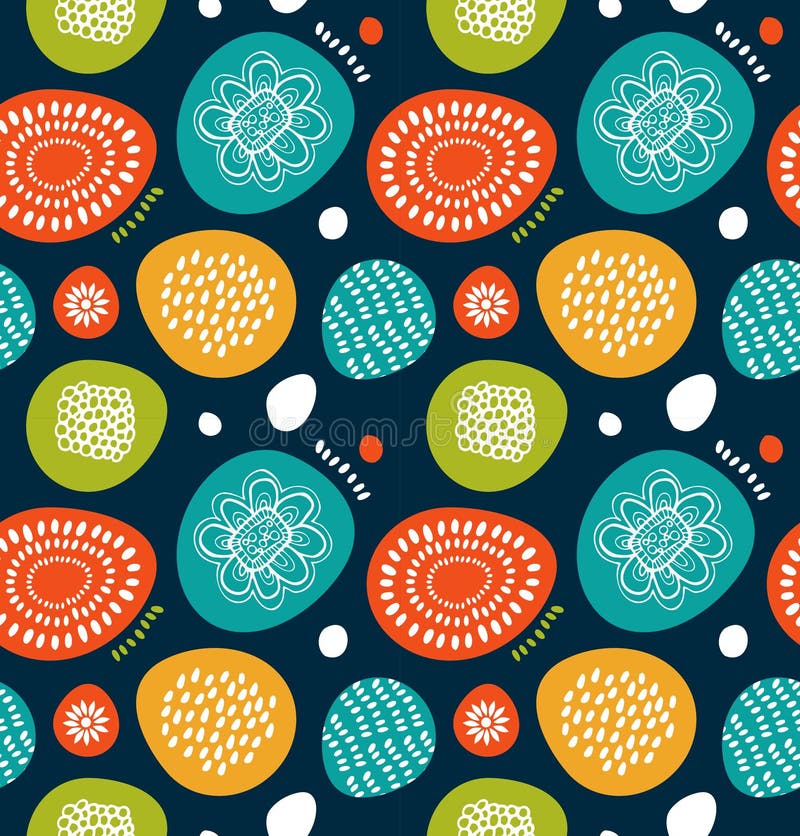 Leuk decoratief patroon in Skandinavische stijl Abstracte achtergrond met kleurrijke eenvoudige vormen Leuk decoratief patroon in vector illustratie Leuk decoratief patroon in Skandinavische stijl Abstracte achtergrond met kleurrijke eenvoudige vormen Leuk decoratief patroon in vector illustratie