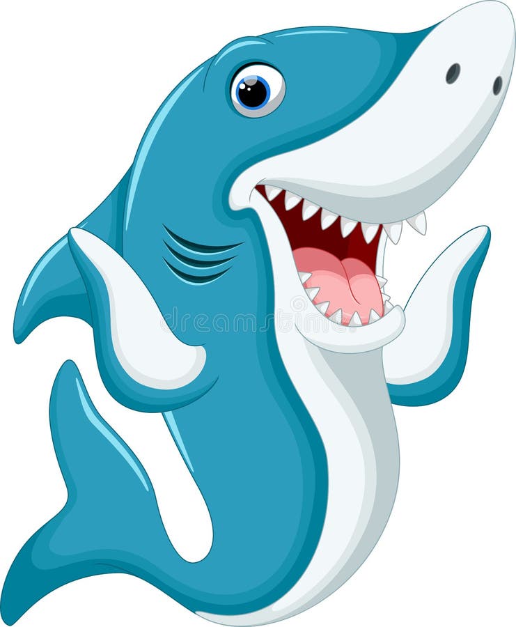 Leuk haaibeeldverhaal vector illustratie Leuk haaibeeldverhaal vector illustratie