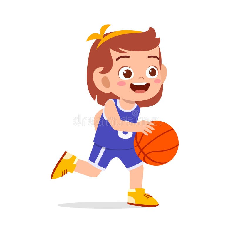 leuk meisje met basketbal