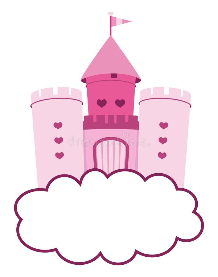 Leuk roze kasteel stock illustratie Leuk roze kasteel stock illustratie