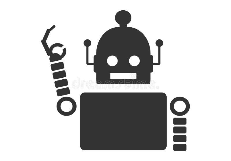 Leuk uitstekend robotpictogram royalty-vrije illustratie Leuk uitstekend robotpictogram royalty-vrije illustratie