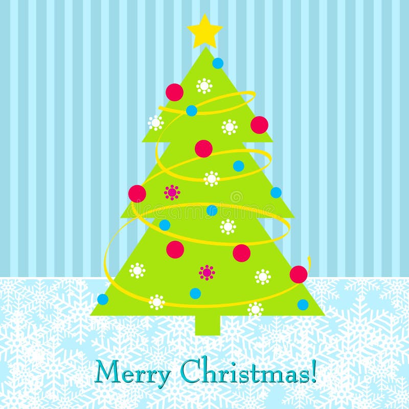 Schattige kerstkaart vector illustratie