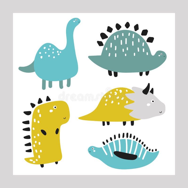 Leuke hand getrokken geplaatste krabbeldinosaurussen Grappige Juraperiode Dino, monsters, drakeninzameling vector illustratie Leuke hand getrokken geplaatste krabbeldinosaurussen Grappige Juraperiode Dino, monsters, drakeninzameling vector illustratie
