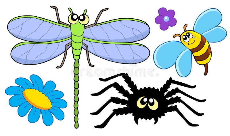 Cute insect collection - vector illustration. Cute insect collection - vector illustration.