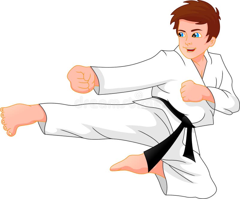 Vector illustration of karate boy. Vector illustration of karate boy