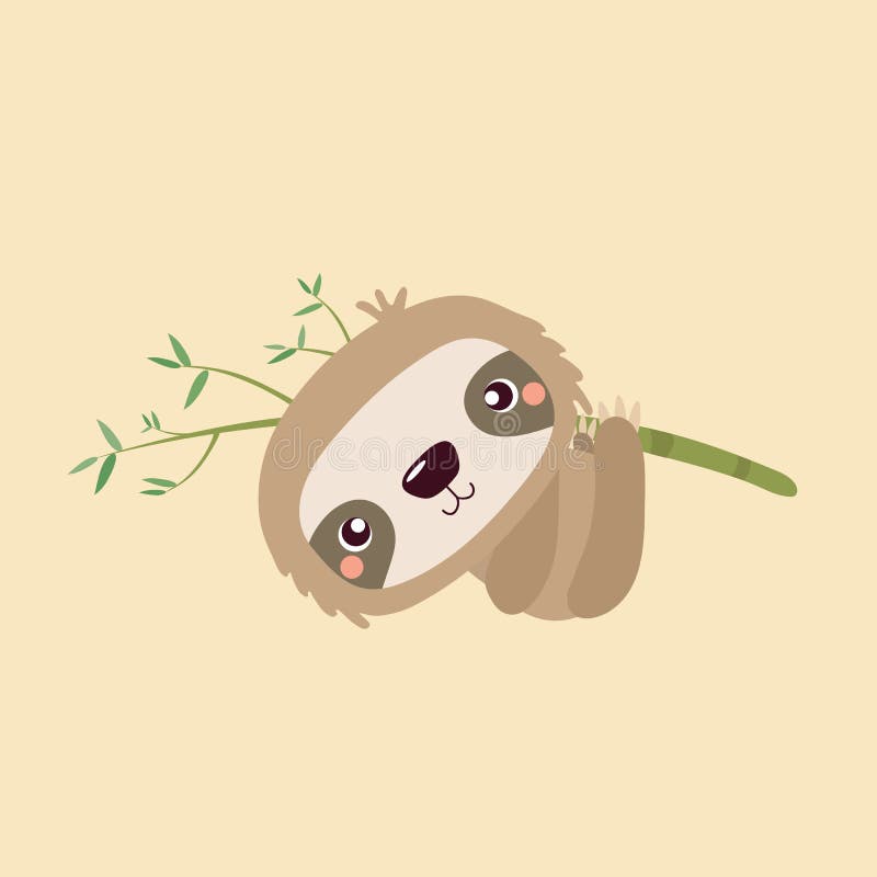 Leuke luiaard vector illustratie Leuke luiaard vector illustratie