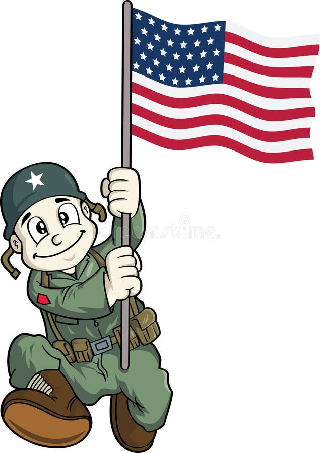 Leuke militair vector illustratie Leuke militair vector illustratie