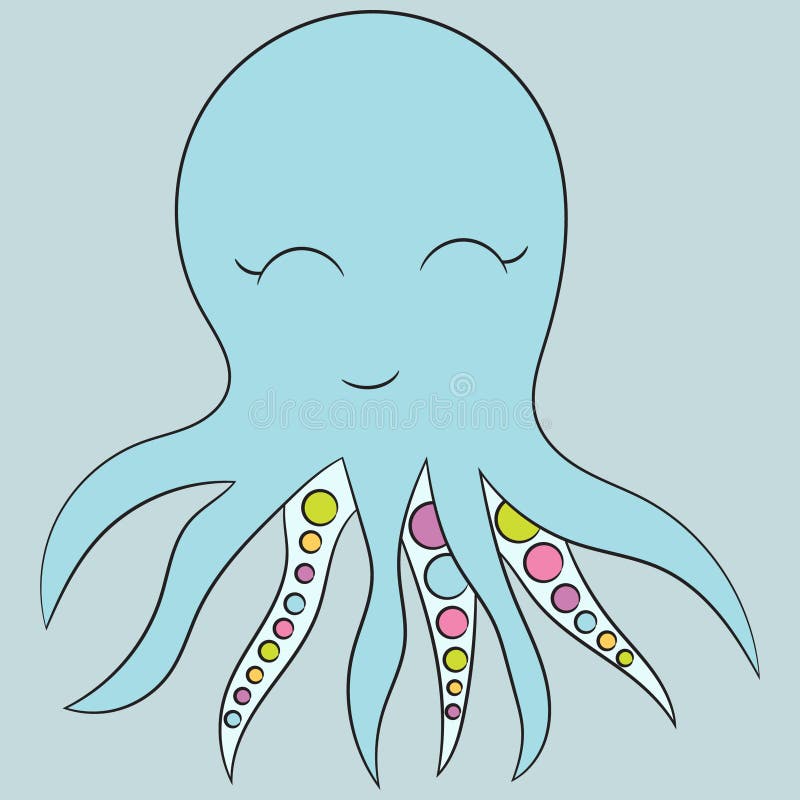 Leuke octopus vector illustratie Leuke octopus vector illustratie