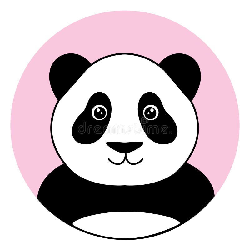 synoniemenlijst twaalf Betuttelen Leuke Panda in De Roze Cirkelillustratie Vector Illustratie - Illustration  of nieuwsgierigheid, gezicht: 112285686