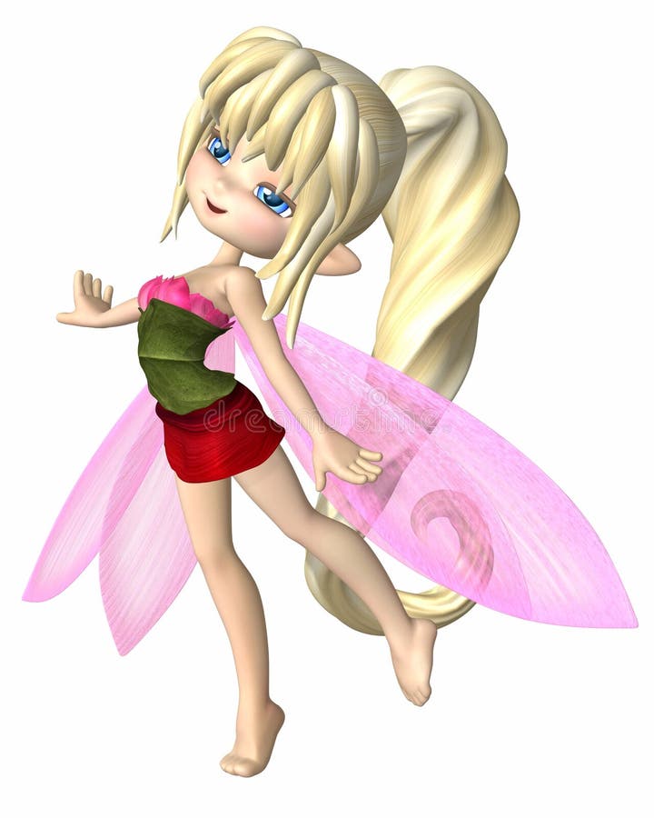 Leuke Toon Summer Petals Fairy vector illustratie Leuke Toon Summer Petals Fairy vector illustratie