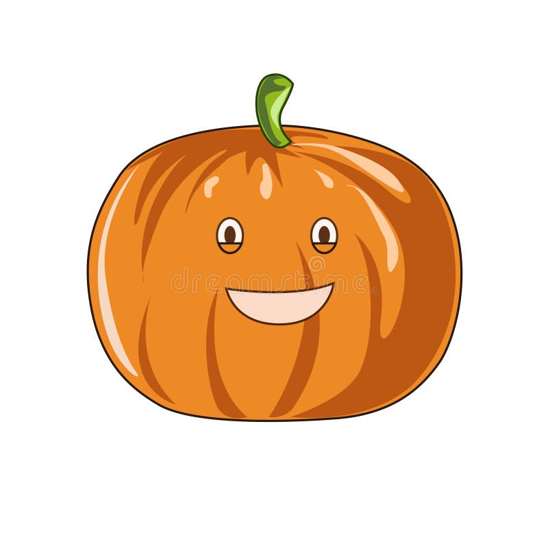 Leuke vector van het pompoen de Plantaardige Beeldverhaal voor iedereen stock illustratie Leuke vector van het pompoen de Plantaardige Beeldverhaal voor iedereen stock illustratie