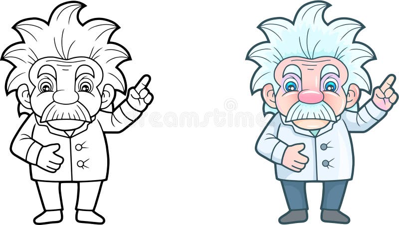 Leuke wetenschapper, grappige illustratie stock illustratie Leuke wetenschapper, grappige illustratie stock illustratie