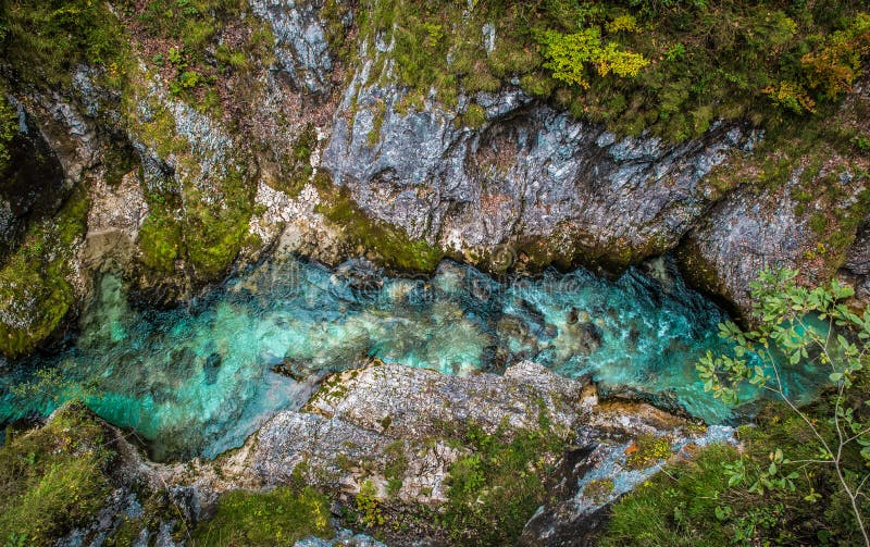Leutaschklamm - dziki w? w? z z rzek? w alps Niemcy obraz royalty free