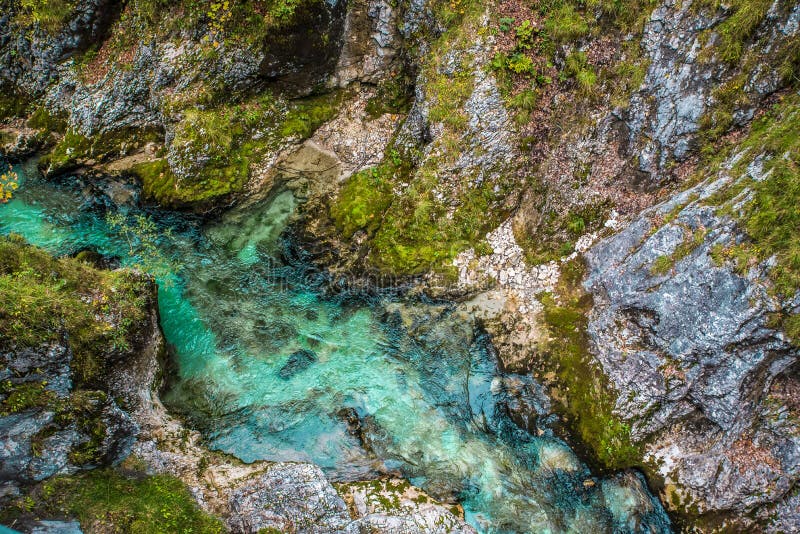 Leutaschklamm - dziki w? w? z z rzek? w alps Niemcy obrazy royalty free