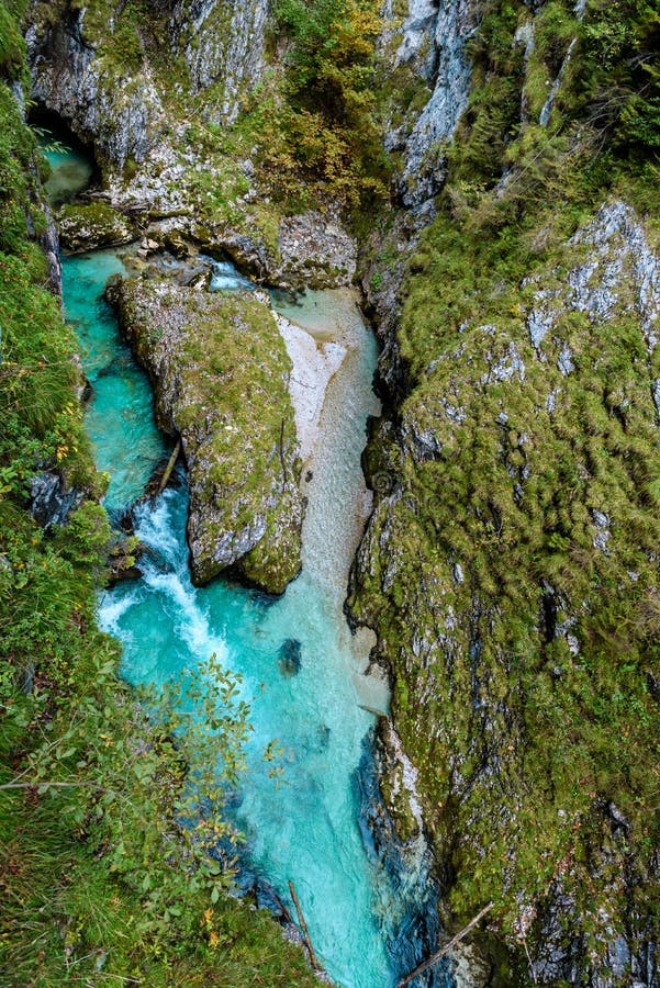 Leutaschklamm - dziki w? w? z z rzek? w alps Niemcy zdjęcie royalty free