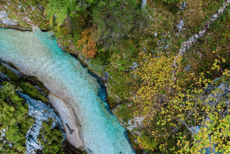 Leutaschklamm - dziki w? w? z z rzek? w alps Niemcy obraz stock