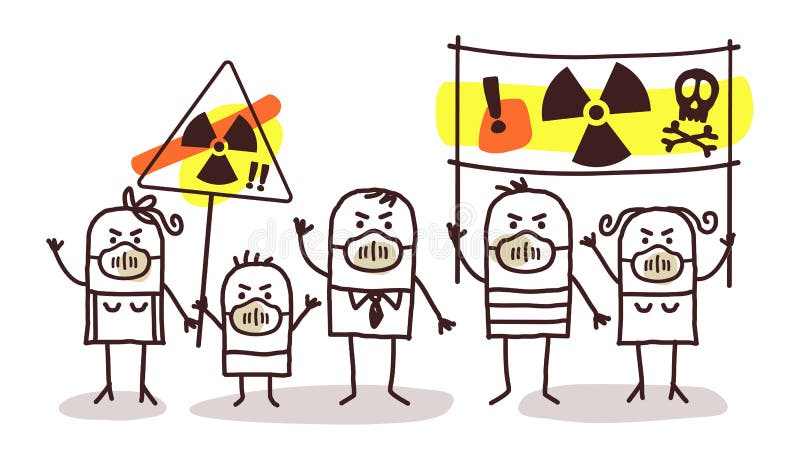 Leute gegen Atomenergie lizenzfreie abbildung Leute gegen Atomenergie lizenzfreie abbildung