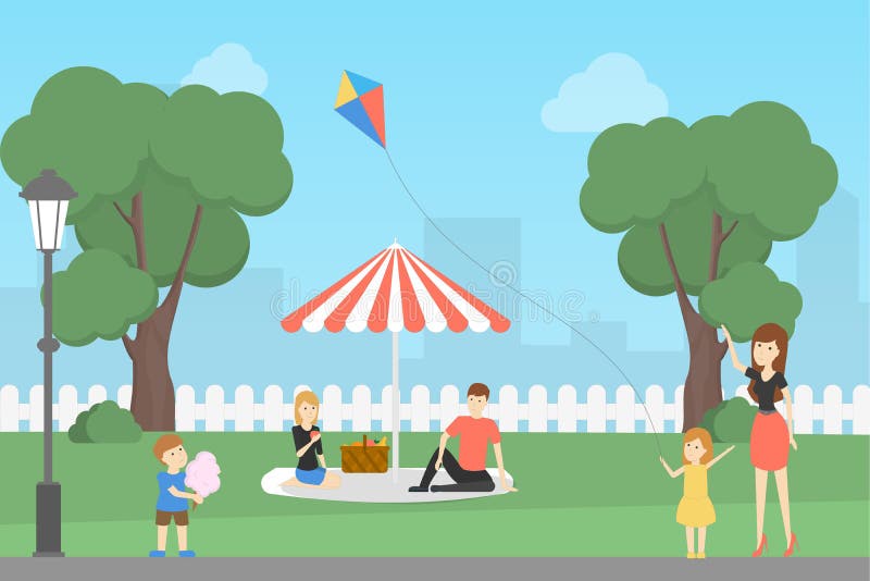 Leute am Park vektor abbildung Leute am Park vektor abbildung