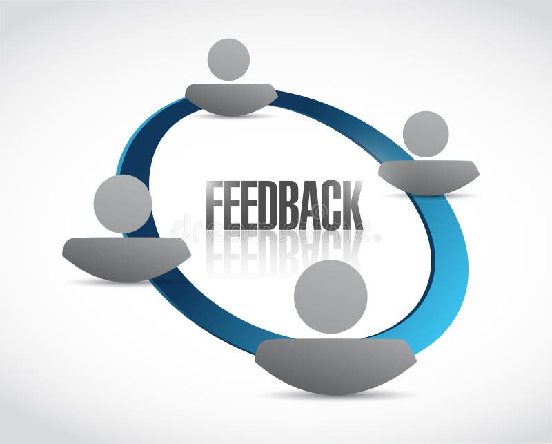 People feedback cycle illustration design over a white background. People feedback cycle illustration design over a white background