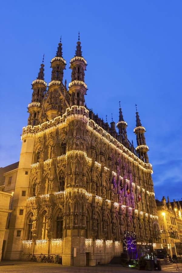 Leuven City Hall in Belgium Stock Image Image of decorations, design